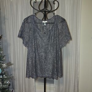 Joie Charcoal Lace Women's Blouse